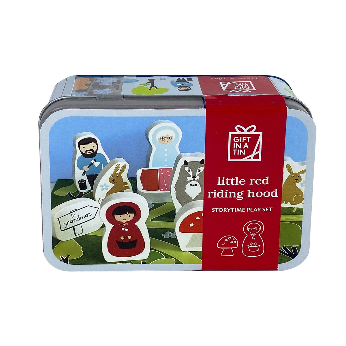 Storytime play set packaging for 'Little Red Riding Hood' on a white background