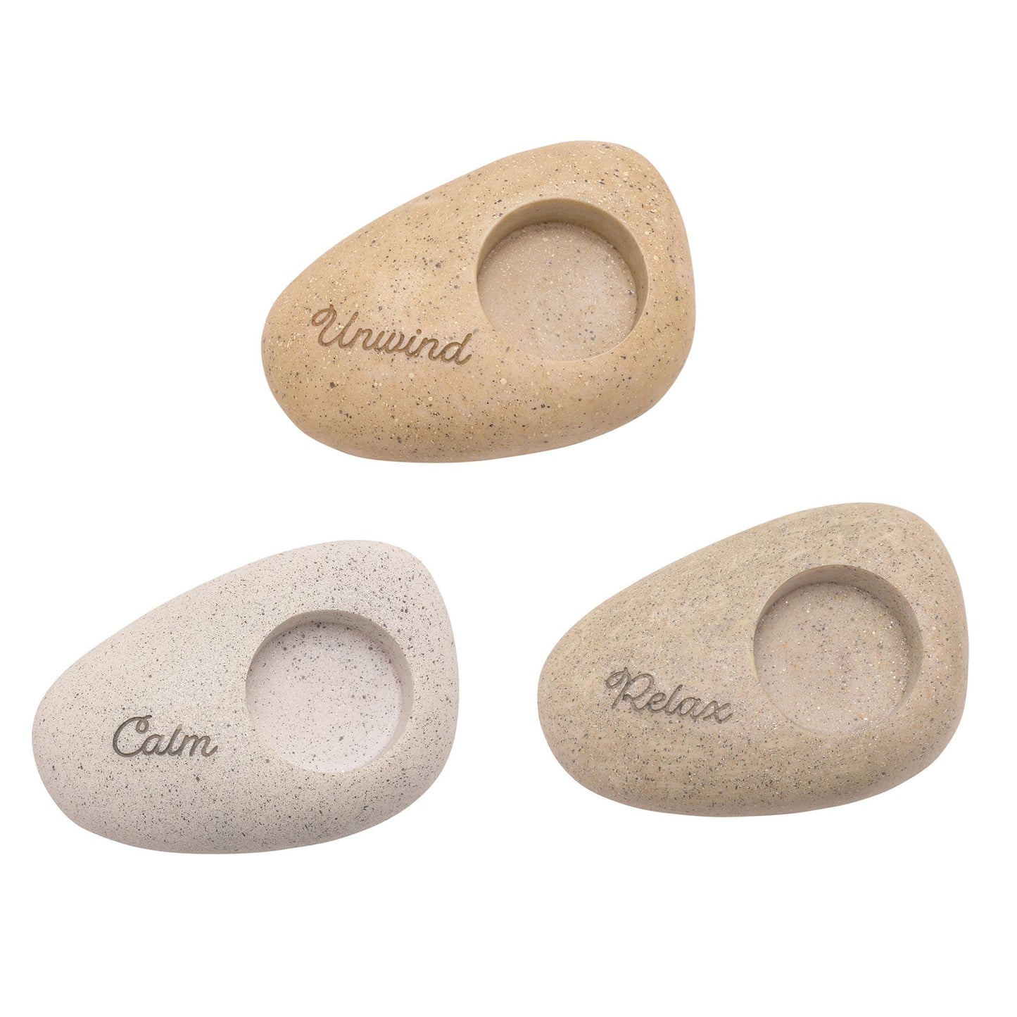 Juliana Relaxing Pebble Candle Holders