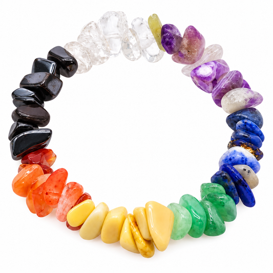 Chakra Small Stone Chip Bracelet