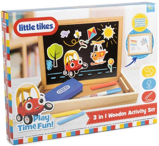 LITTLE TIKES 3 IN 1 WOODEN ACTIVITY