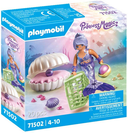 Playmobil Princess Magic toy set packaging with mermaid figure and shell